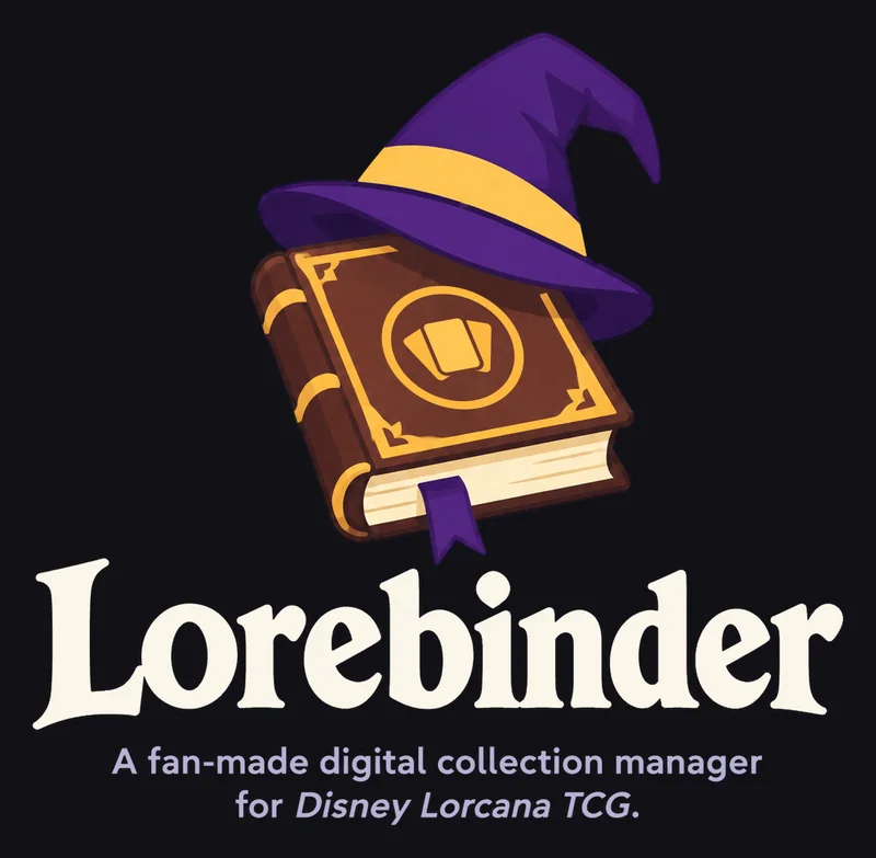 Lorebinder: a fan-made digital collection manager for Disney Lorcana TCG.